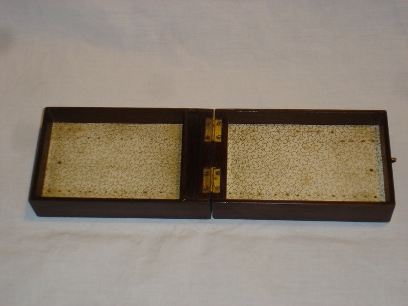 Victorian Tunbridgeware Folding Travel Cribbage Box
