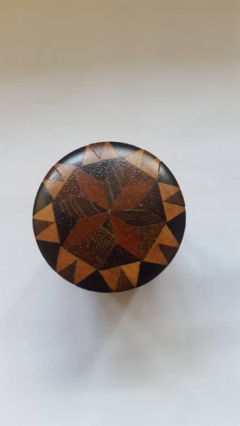 Threaded Lid Tunbridge Ware Pot