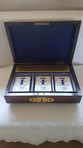 Victorian Burr Walnut Games Compendium 