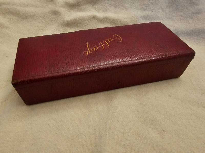 Thomas De La Rue Red Moroccan Cribbage Compendium