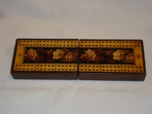 Victorian Tunbridgeware Folding Travel Cribbage Box - VTF180