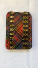 Tartan Ware Bezique Marker - TWB55