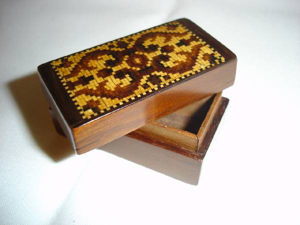 Tunbridgeware Double Stamp Box